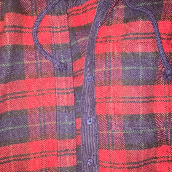 New without tags American eagle boyfriend fit thick cozy hooded shirt xs - Picture 2 of 4